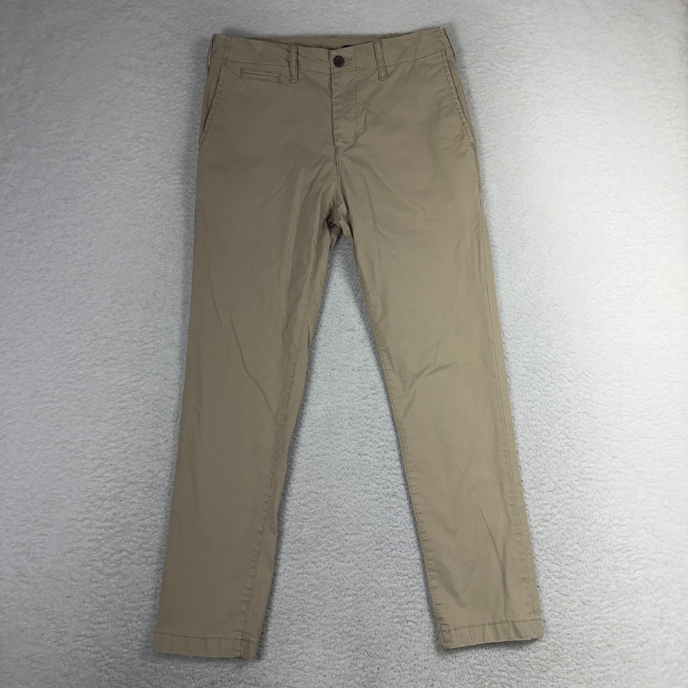 American Eagle Mens Chino Pants 29x30 (30x28) Khaki Tan Active Flex Slim Fit